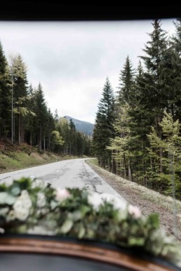 Die Fahrt durch den bayerischen Wald zur Trauung
