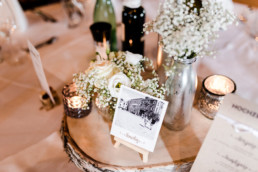 Tischset rustikal mit Birkenholz und Glas