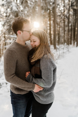 Winter Schnee Paarshooting in Sankt Englmar mit Veronika Anna Fotografie