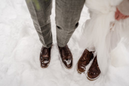 Januarhochzeit im Schnee fotografiert von der Hochzeitsfotografin Veronika Anna Fotografie